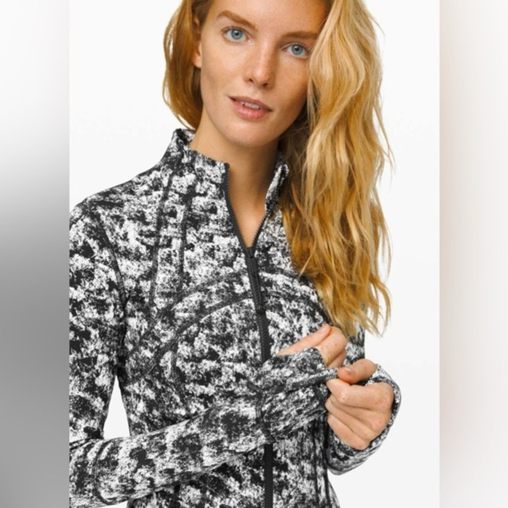 Lululemon Misted Jacquard Black White Size 4 Define Jacket